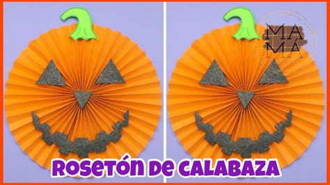 Roset N De Calabaza Para Halloween Diy Youtube