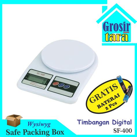 Jual Timbangan Dapur Kue Digital 10KG FREE BATERAI SF 400 MODEL