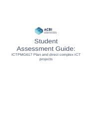 ICTPMG617 Plan And Direct Complex ICT Projects Docx Student