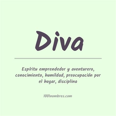 O Que Significa A Palavra Diva - Significado del nombre Diva