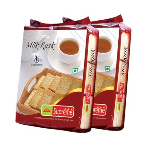 Supreme Buttermilk Milk Rusk Packaging Type Packet Packaging Size