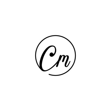 CM circle initial logo best for beauty and fashion in bold feminine ...