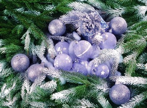 Wallpaper Tree Needles Christmas Decorations Balloons Glitter