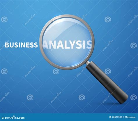 Achtergrond Van Het Bedrijfsanalyse De Vectorconcept Met Vergrootglas Vector Illustratie