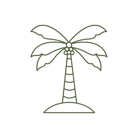 Premium Vector Hand Drawn Coconut Tree Kawaii Coloring Book Illustration