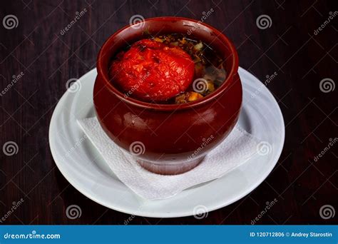 Armenian Soup Khashlama Stock Photo Image Of Middle 120712806