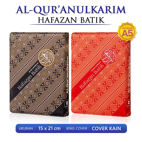 Jual Al Quran Qosbah Hafazan Batik A5 7 Blok Warna Terjemahan Perkata