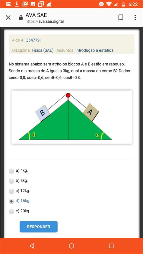 No Sistema A Abaixo Sem Atrito Os Blocos A E B Est O Em Repouso Sendo