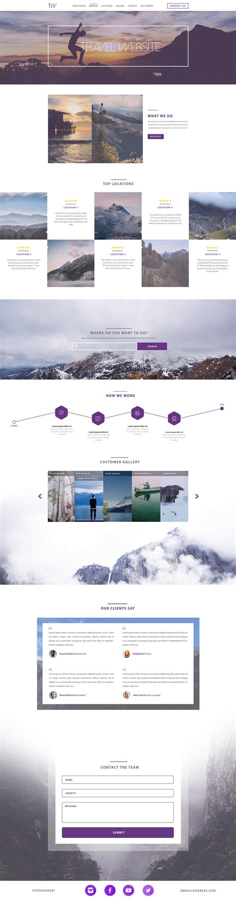 Travel Website // Design Concept on Behance