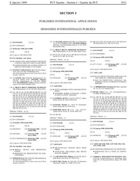 Pct Pct Gazette Weekly Issue No Wipo