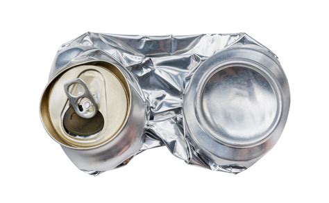 Flat Compressed Shiny Aluminum Can Png