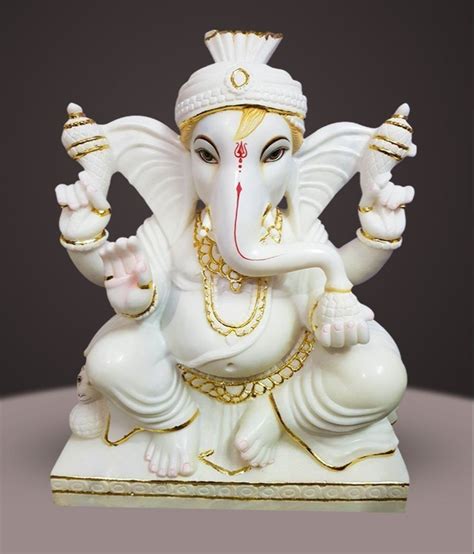 White Marble Ganesh Ji Statues 1 Feet At Rs 6000 In Jaipur ID