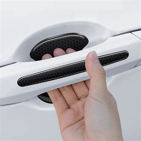 8pcs Black Car Door Handle Bowl Sticker Protector Anti Scratch Cover Accessories Ebay