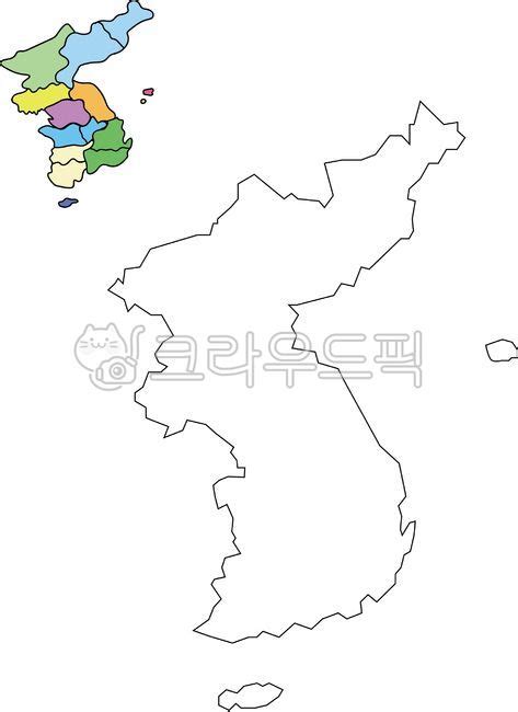 우리나라일러스트, 우리나라지도, 우리나라주제그림도안, 우리나라그림도안, 지도, 사진,이미지,일러스트,캘리그라피 - 꼬쟁이작가