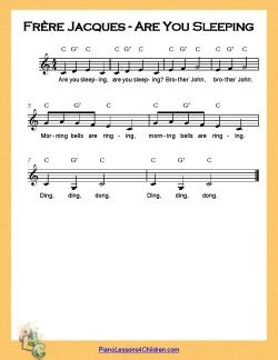 Frère Jacques (Are You Sleeping) - lyrics, videos & free sheet music ...