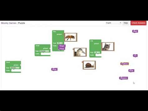Blockly Games / Puzzle - YouTube