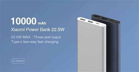 Xiaomi Mi 10000mAh 22 5W USB C Two Way Fast Charge Portable Power Bank