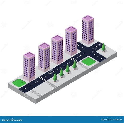 Vista isométrica ilustração do vetor Ilustração de mapa 31272737