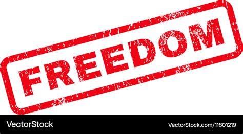 Freedom Text Rubber Stamp Royalty Free Vector Image