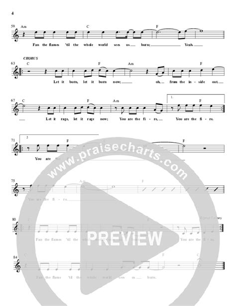 You Are The Fire Sheet Music Pdf Dustin Smith Praisecharts