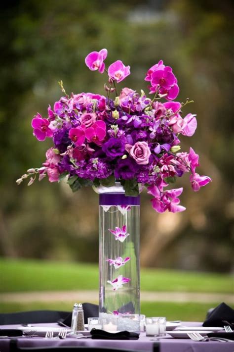 Purple Orchid Centerpieces