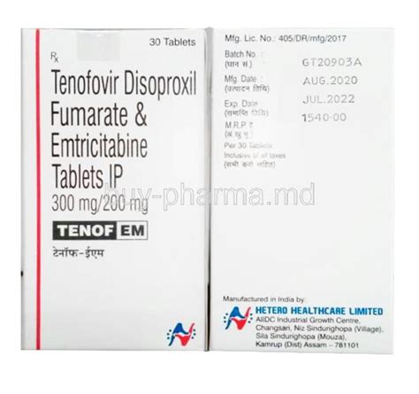 Buy Tafero EM 30 S HIV Tablet Best Price Online