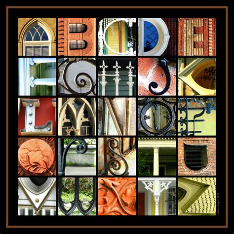 This Is An Alphabet Created With Architectural Details All Of The