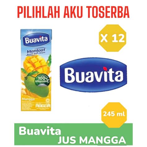 Jual BUAVITA MANGO Jus Mangga 245 Ml HARGA 12 Pcs Shopee Indonesia