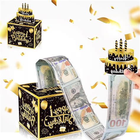 Interesting Pullout Happy Birthday Money Box For Cash Gift Novelty