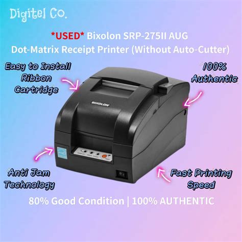 USED Bixolon Receipt Printer SRP 275II AUG Dot Matrix Printer USB