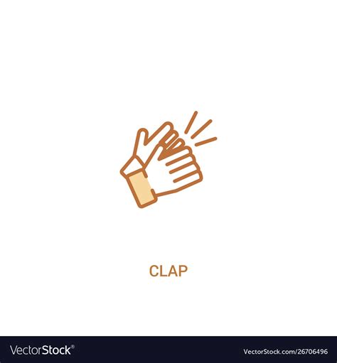 Clap Concept Colored Icon Simple Line Element Vector Image