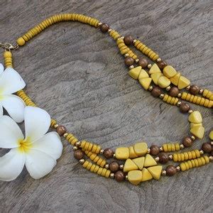 Coconut Shell Beads Necklace CL1409 05 Etsy