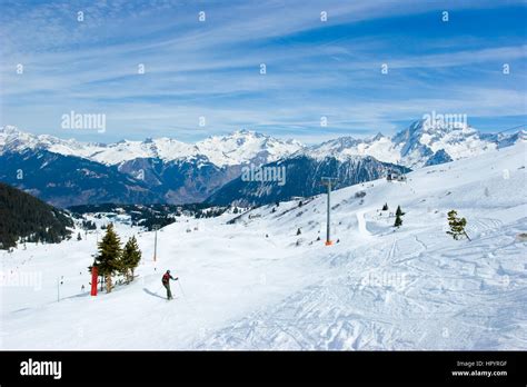 Courchevel ski resort hi-res stock photography and images - Alamy