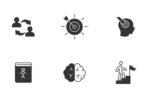 Neuro Linguistic Programming NLP Icons Set Neuro Linguistic