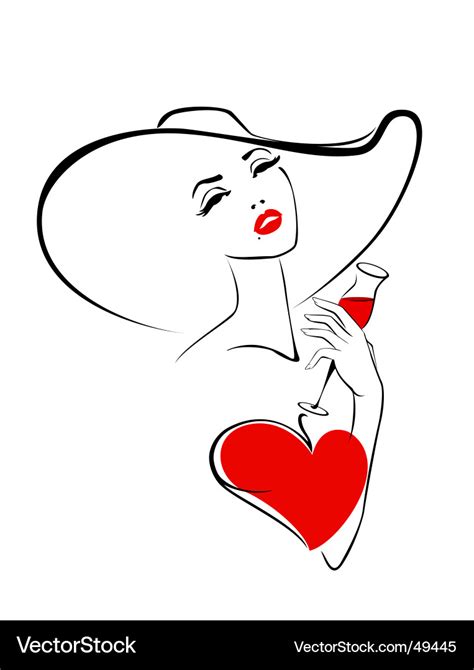 Woman In Love Royalty Free Vector Image Vectorstock