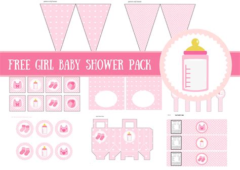 free-girl-baby-shower-printable_template - Baby Shower Ideas - Themes - Games