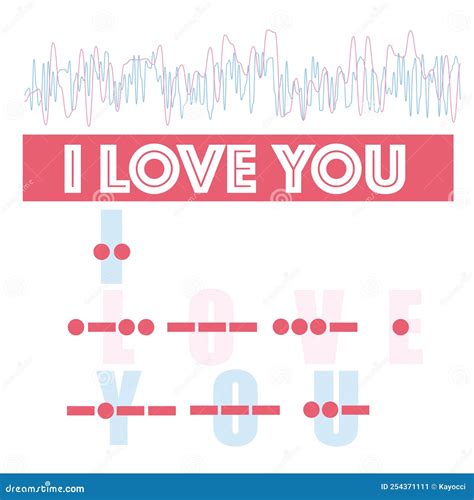 Morse Code I Love You Vector Illustration Stock Vector Illustration Of Abstract Decoration