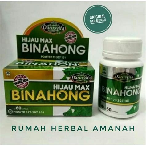 Jual Binahong Kapsul Hijau Max Darusyifa Shopee Indonesia