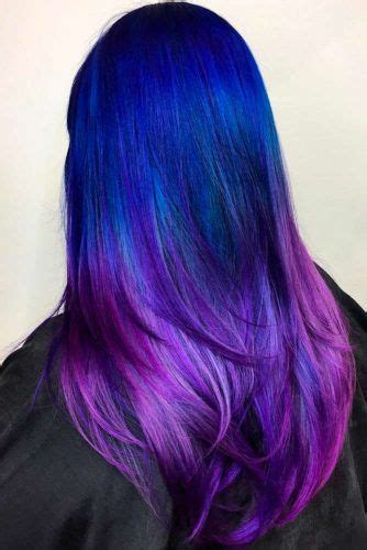 Half Blue And Half Purple Hair