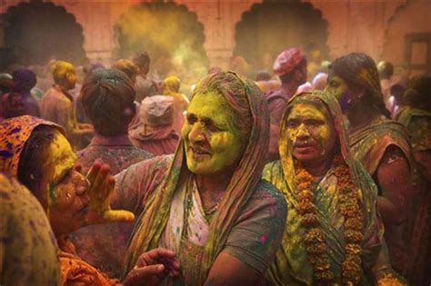 Joyous and colourful Holi celebration in Vrindavan