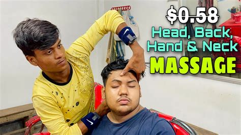 Head Back Hand And Neck Massage💈massage Asmr For Young Man From Young