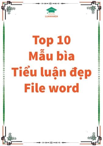 Top 100+ Ảnh bìa tiểu luận đẹp được giáo viên đánh giá cao