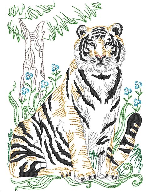 Big Cats In The Wild Machine Embroidery Designs By Sew Swell