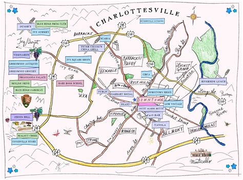 Charlottesville Downtown Mall Map