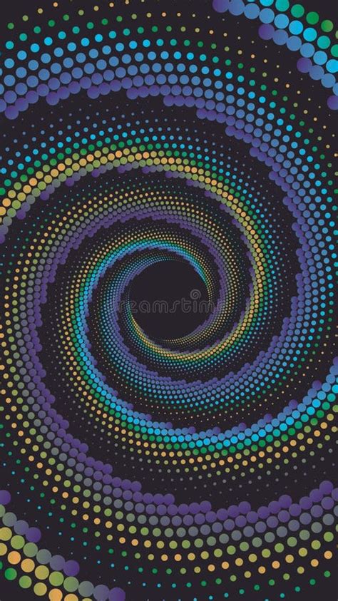 Dotted Spiral Vortex Circle Stock Illustrations 1 520 Dotted Spiral