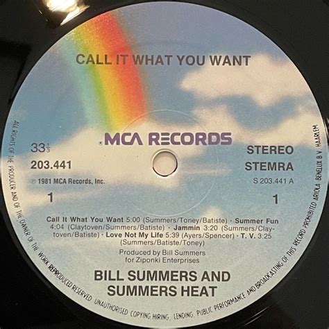 Bill Summers And Summers Heatcall It What You Want Lp