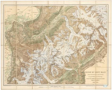 Map of the Mont Blanc Massif for sale at Pamono