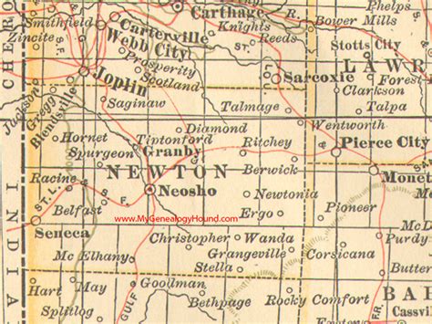 Newton County, Missouri 1902 Map