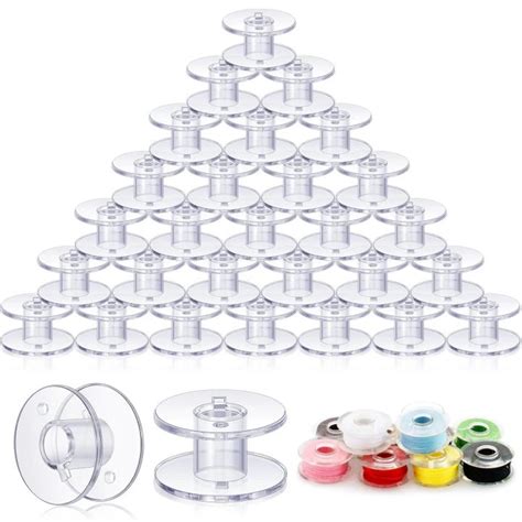 Transparent Sewing Machine Spools Home Plastic Empty Spool Bobbins