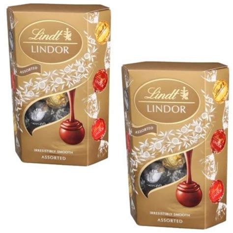 2 x Lindt Lindor Praliny z czekolady mlecznej białej i gorzkiej 200 g